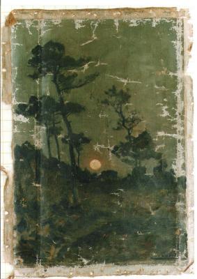 peinture avant restauration,de L.Cabié.